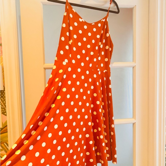 Lily Morgan Dresses & Skirts - #2 Chic Orange Polka Dot Midi Dress